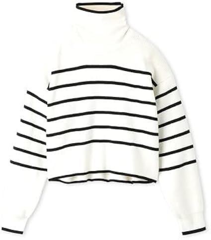 パターン 新品 MIESROHE ミースロエ ショート丈畦タートルニット